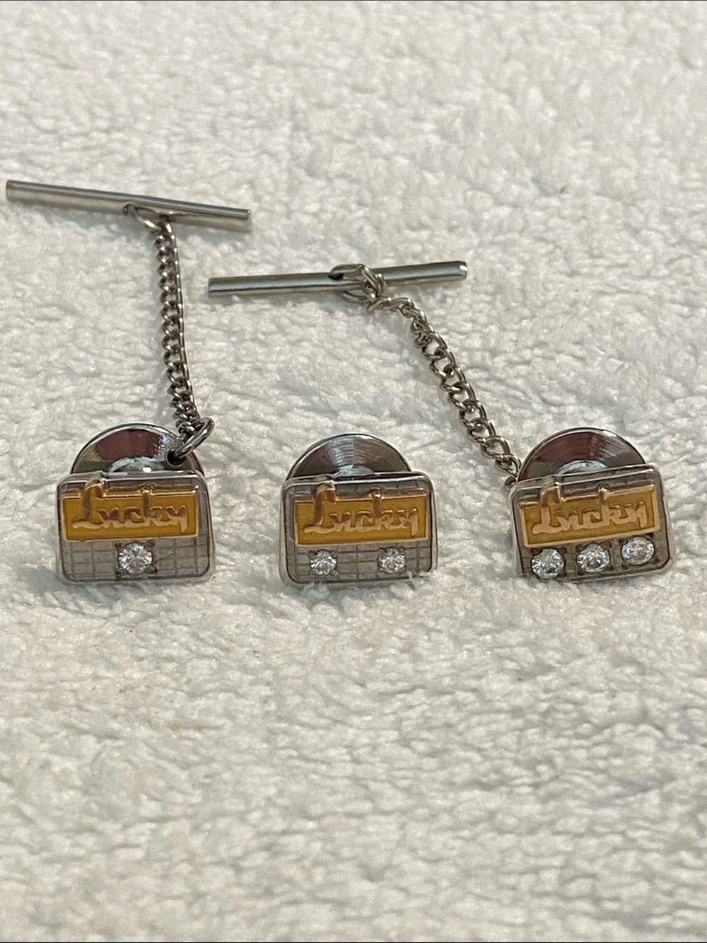 10k Vintage Lucky employee award pin lot